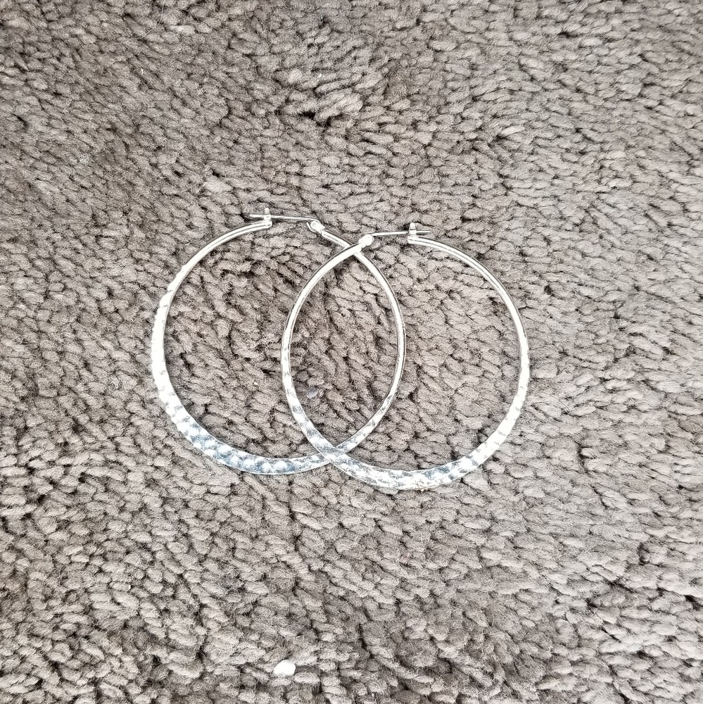 Claire's Silver Hoop Earrings